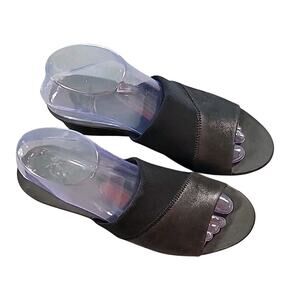 Clarks Cloudsteppers Black Comfort Slides Sandals Women’s 8M GUC